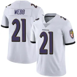 Men's Lardarius Webb Baltimore Ravens No.21 Limited Vapor Untouchable Jersey - White
