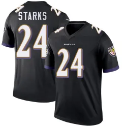 Men's Malaki Starks Baltimore Ravens No.24 Legend Jersey - Black