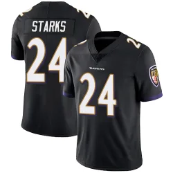Men's Malaki Starks Baltimore Ravens No.24 Limited Alternate Vapor Untouchable Jersey - Black