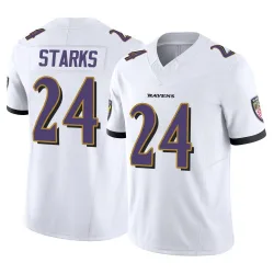 Men's Malaki Starks Baltimore Ravens No.24 Limited Vapor F.U.S.E. Jersey - White