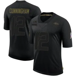 Men's Malik Cunningham Baltimore Ravens No.12 Limited 2020 Salute To Service Jersey - Black
