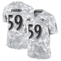Men's Malik Hamm Baltimore Ravens No.59 Limited 2024 Salute to Service Jersey - Arctic Camo