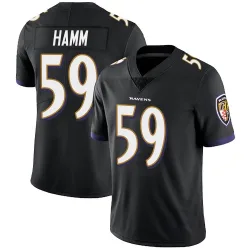 Men's Malik Hamm Baltimore Ravens No.59 Limited Alternate Vapor Untouchable Jersey - Black