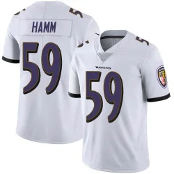 Men's Malik Hamm Baltimore Ravens No.59 Limited Vapor Untouchable Jersey - White
