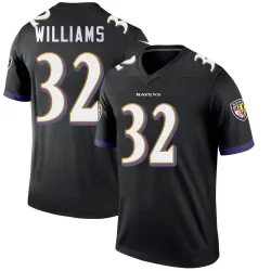 Men's Marcus Williams Baltimore Ravens No.32 Legend Jersey - Black