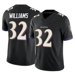 Men's Marcus Williams Baltimore Ravens No.32 Limited Vapor F.U.S.E. Jersey - Black