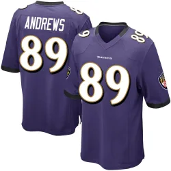 Men's Mark Andrews Baltimore Ravens No.89 Game Team Color Jersey - Purple