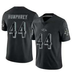 Men's Marlon Humphrey Baltimore Ravens No.44 Limited Reflective Jersey - Black