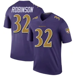 Men's Marquise Robinson Baltimore Ravens No.32 Legend Color Rush Jersey - Purple