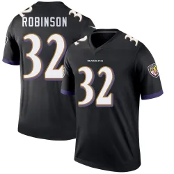 Men's Marquise Robinson Baltimore Ravens No.32 Legend Jersey - Black
