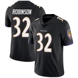 Men's Marquise Robinson Baltimore Ravens No.32 Limited Alternate Vapor Untouchable Jersey - Black