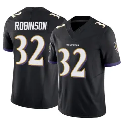 Men's Marquise Robinson Baltimore Ravens No.32 Limited Vapor F.U.S.E. Jersey - Black