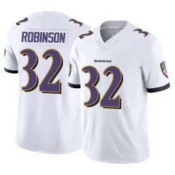 Men's Marquise Robinson Baltimore Ravens No.32 Limited Vapor F.U.S.E. Jersey - White