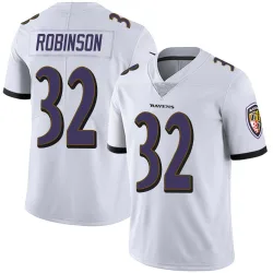 Men's Marquise Robinson Baltimore Ravens No.32 Limited Vapor Untouchable Jersey - White