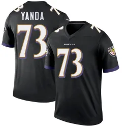 Men's Marshal Yanda Baltimore Ravens No.73 Legend Jersey - Black