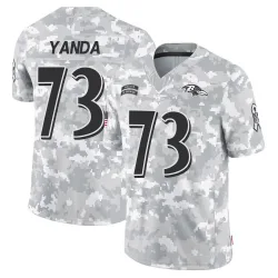 Men's Marshal Yanda Baltimore Ravens No.73 Limited 2024 Salute to Service Jersey - Arctic Camo