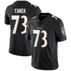Men's Marshal Yanda Baltimore Ravens No.73 Limited Alternate Vapor Untouchable Jersey - Black