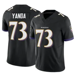 Men's Marshal Yanda Baltimore Ravens No.73 Limited Vapor F.U.S.E. Jersey - Black