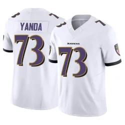 Men's Marshal Yanda Baltimore Ravens No.73 Limited Vapor F.U.S.E. Jersey - White