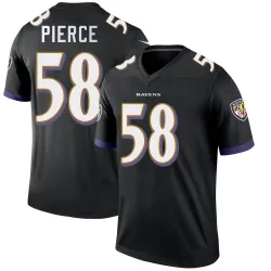 Men's Michael Pierce Baltimore Ravens No.58 Legend Jersey - Black