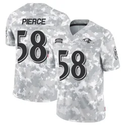 Men's Michael Pierce Baltimore Ravens No.58 Limited 2024 Salute to Service Jersey - Arctic Camo