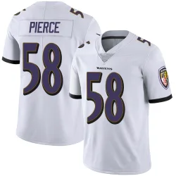 Men's Michael Pierce Baltimore Ravens No.58 Limited Vapor Untouchable Jersey - White