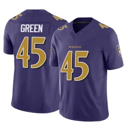 Men's Mike Green Baltimore Ravens No.45 Limited Vapor F.U.S.E. Jersey - Purple