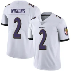 Men's Nate Wiggins Baltimore Ravens No.2 Limited Vapor Untouchable Jersey - White