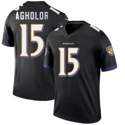 Men's Nelson Agholor Baltimore Ravens No.15 Legend Jersey - Black