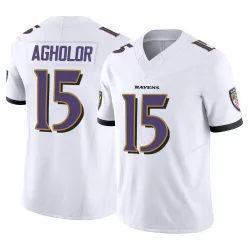 Men's Nelson Agholor Baltimore Ravens No.15 Limited Vapor F.U.S.E. Jersey - White
