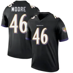 Men's Nick Moore Baltimore Ravens No.46 Legend Jersey - Black