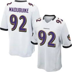 Men's Nnamdi Madubuike Baltimore Ravens No.92 Game Jersey - White