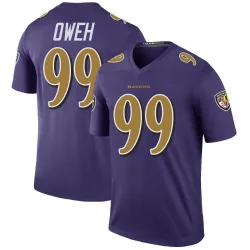 Men's Odafe Oweh Baltimore Ravens No.99 Legend Color Rush Jersey - Purple