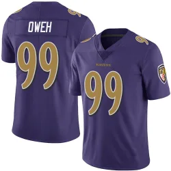 Men's Odafe Oweh Baltimore Ravens No.99 Limited Team Color Vapor Untouchable Jersey - Purple