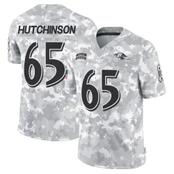 Men's Ozzie Hutchinson Baltimore Ravens No.65 Limited 2024 Salute to Service Jersey - Arctic Camo