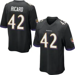 Men's Patrick Ricard Baltimore Ravens No.42 Game Jersey - Black