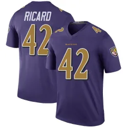 Men's Patrick Ricard Baltimore Ravens No.42 Legend Color Rush Jersey - Purple