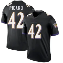 Men's Patrick Ricard Baltimore Ravens No.42 Legend Jersey - Black