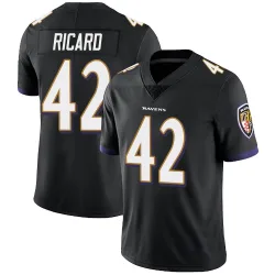 Men's Patrick Ricard Baltimore Ravens No.42 Limited Alternate Vapor Untouchable Jersey - Black