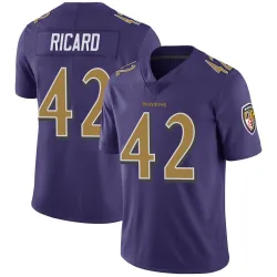 Men's Patrick Ricard Baltimore Ravens No.42 Limited Color Rush Vapor Untouchable Jersey - Purple