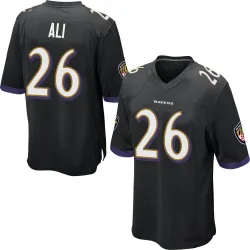 Men's Rasheen Ali Baltimore Ravens No.26 Game Jersey - Black