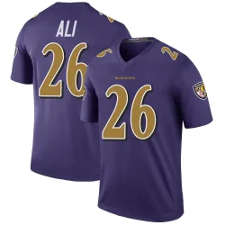Men's Rasheen Ali Baltimore Ravens No.26 Legend Color Rush Jersey - Purple