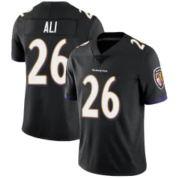 Men's Rasheen Ali Baltimore Ravens No.26 Limited Alternate Vapor Untouchable Jersey - Black