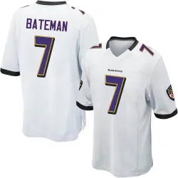 Men's Rashod Bateman Baltimore Ravens No.7 Game Jersey - White