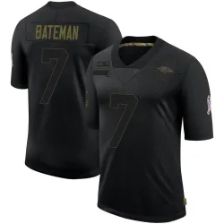Men's Rashod Bateman Baltimore Ravens No.7 Limited 2020 Salute To Service Jersey - Black