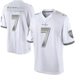 Men's Rashod Bateman Baltimore Ravens No.7 Limited Platinum Jersey - White