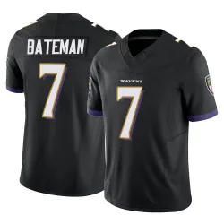 Men's Rashod Bateman Baltimore Ravens No.7 Limited Vapor F.U.S.E. Jersey - Black