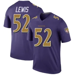 Men's Ray Lewis Baltimore Ravens No.52 Legend Color Rush Jersey - Purple