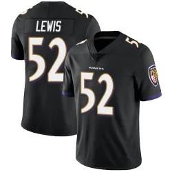 Men's Ray Lewis Baltimore Ravens No.52 Limited Alternate Vapor Untouchable Jersey - Black