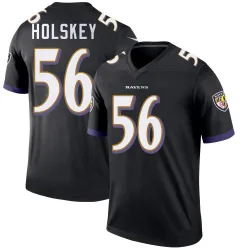 Men's Reid Holskey Baltimore Ravens No.56 Legend Jersey - Black